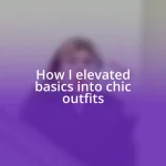 How I elevated basics into chic outfits